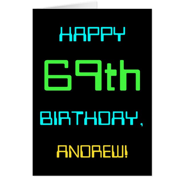 Fun Digital Computing Themed 69th Birthday (Front)