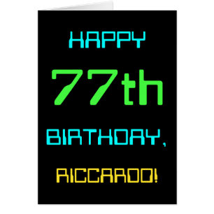 Fun Digital Computing Themed 77th Birthday