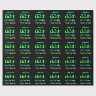 Fun Digital Computing Themed 88th Birthday Wrapping Paper