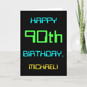 Fun Digital Computing Themed 90th Birthday Card
