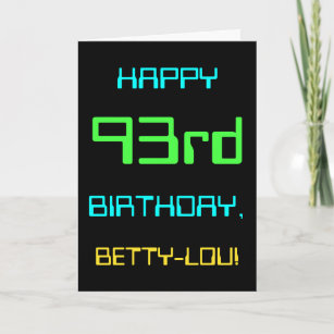 Fun Digital Computing Themed 93rd Birthday Card