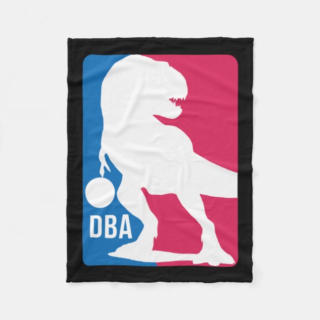 Fun Dinosaur Basketball  Fleece Blanket (Front)