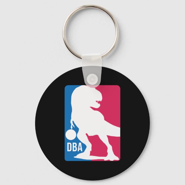 Fun Dinosaur Basketball  Keychain (Front)