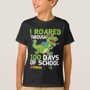 Fun Dinosaur I Roared Through 100 Days Of School T T-Shirt