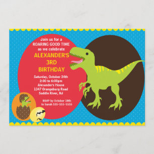 Fun Dinosaurs Birthday Invitation
