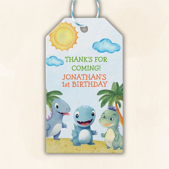 Fun Dinosaurs, Boy's birthday Gift Tags (Creator Uploaded)
