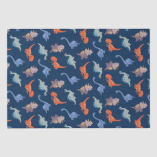 Fun Dinosaurs on Navy Blue Tissue Paper