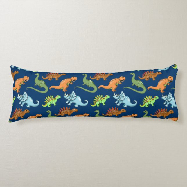 Fun Dinosaurs Pattern Body Pillow (Front)