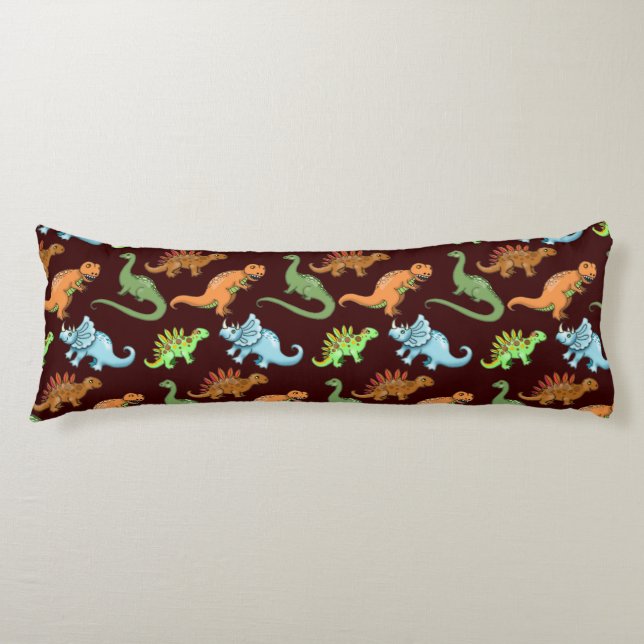 Fun Dinosaurs Pattern Body Pillow (Front)