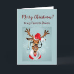 Fun Doctor Christmas Wishes Santa Claus Holiday Card<br><div class="desc">Fun Christmas  Santa for favourite Doctor    So have you been naughty or nice?  Well if you've been a Doctor  you make the Nice list</div>