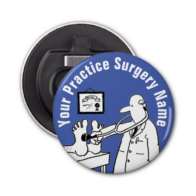 Fun Doctor with Stethoscope Bottle Opener (Front)