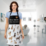 Fun Dog Breeds pattern Pet Services Grooming Apron<br><div class="desc">This design may be personalized by choosing the customize option to add text or make other changes. If this product has the option to transfer the design to another item, please make sure to adjust the design to fit if needed. Contact me at colorflowcreations@gmail.com if you wish to have this...</div>