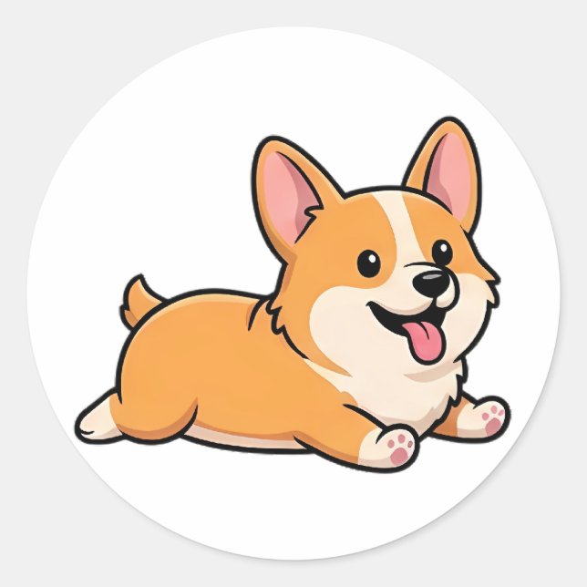 Fun Dog  Classic Round Sticker (Front)