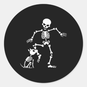 Fun Dog like bones Costume Halloween Classic Round Sticker