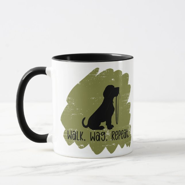 Fun Dog Walker  Mug (Left)