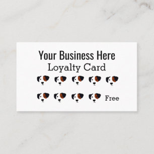 Fun Dog Walking Business Loyalty Card