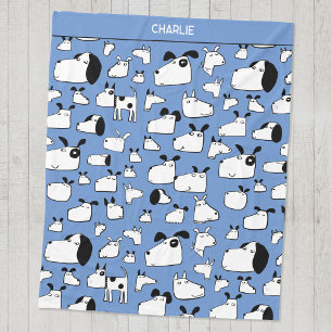 Fun Dogs Personalized Fleece Blanket
