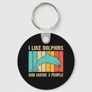 Fun Dolphin Design For Men Women Dolphin Lover Bel Keychain