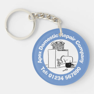 Fun Domestic Appliance Repairs Cartoon Keychain