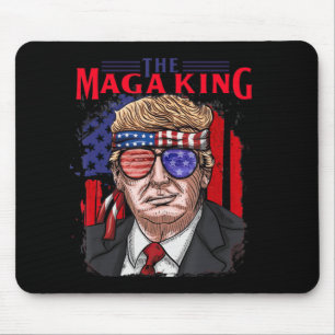 Fun Donald Trump Ultra Maga King th Of July USA Fl Mouse Pad