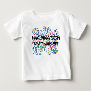 Fun doodle colourful vibrant shapes baby T-Shirt