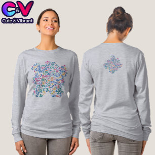 Fun doodle colourful vibrant shapes  T-Shirt