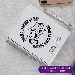 Fun DRAMA TEACHER By Day IMPROV NINJA By Night Notebook