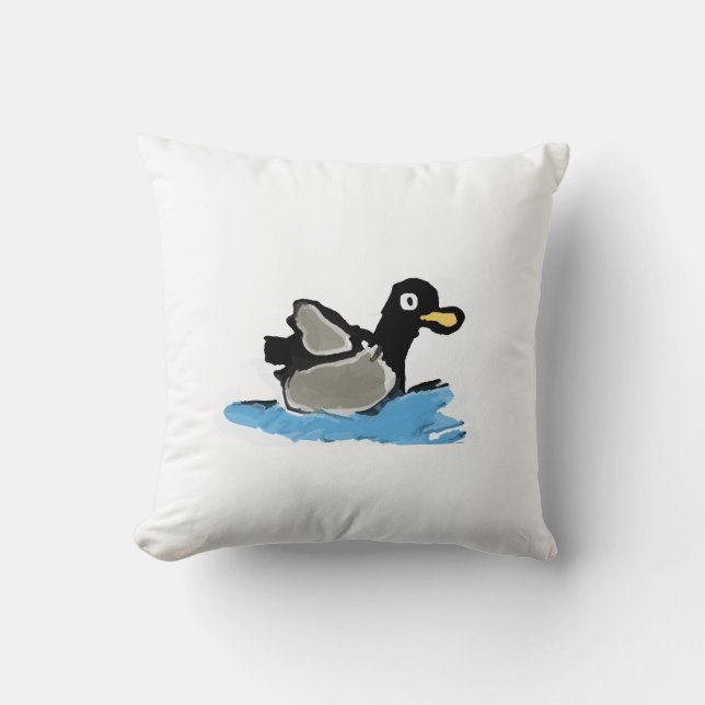 Fun Duck Throw Pillow (Front)