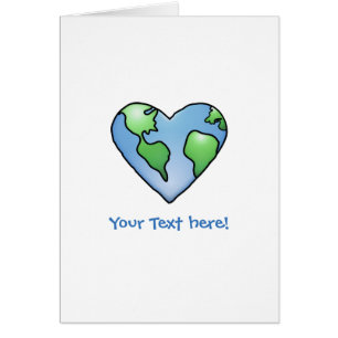 Fun Earth Heart Shaded Cartoon Style Icon