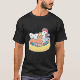 Fun Easter Chicken And Bunny Tees For Girls, Boys