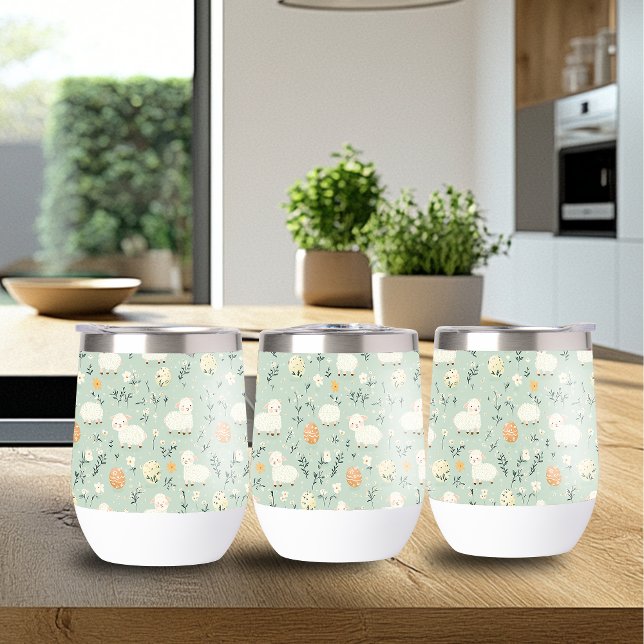 Fun Easter Pattern Wine Tumbler (Creator Uploaded)