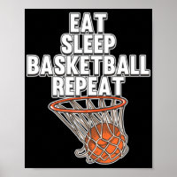 Fun Eat Sleep Basketball Repeat Sports Coach Playe