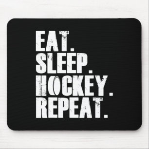 Fun Eat Sleep Hockey Repeat Gift Men Mouse Pad