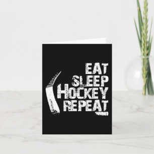 Fun Eat Sleep Ice Hockey Repeat Vintage Gift Card