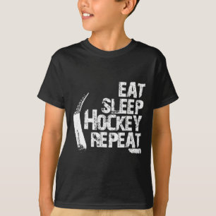 Fun Eat Sleep Ice Hockey Repeat Vintage Gift T-Shirt