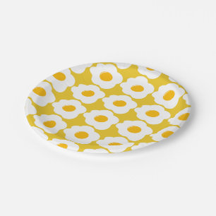 Fun egg Breakfast gathering paper plate