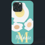 Fun Egg Pattern Name iPhone 13 Pro Max Case<br><div class="desc">Cute IPhone Case with Fried Eggs</div>
