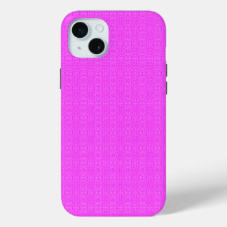 Fun Elegant Abstract Small Motif Pink Pattern iPhone 15 Mini Case