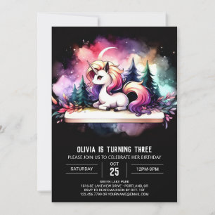 Fun Elegant Horse Birthday Invitation