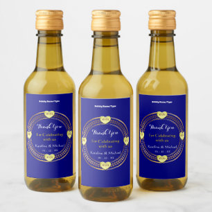 Fun Elegant Wedding Party Event Mini  Wine Label
