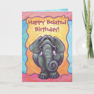 Fun Elephant Beldate Anniversaire Carte