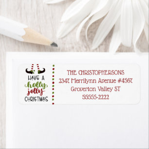 Fun Elf Legs HOLLY JOLLY CHRISTMAS