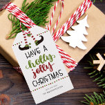 Fun Elf Legs Holly Jolly Christmas Gift Tags<br><div class="desc">Delight your gift recipients with a personalized gift tag featuring the cheerful greeting HAVE A HOLLY JOLLY CHRISTMAS accented with a Christmas elf and festive,  modern typography in red and green. The back is blank for handwriting messages to the recipient.</div>