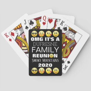Fun Emojis Family Reunion Playing Cards