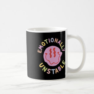 Fun Emotionally Unstable Retro Mental Health Aware Coffee Mug