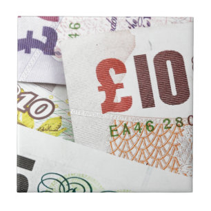 Fun English money pattern accessories Pound notes Tile