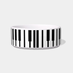 Fun Epic Black White Piano Keys Music Design Bowl