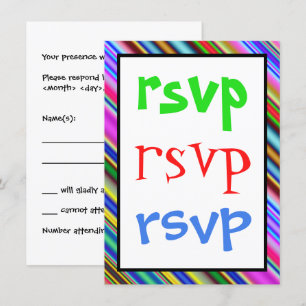 Fun, Exciting "rsvp" Card