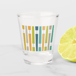 Fun Exclamation Points Geometric Midcentury Shot Glass