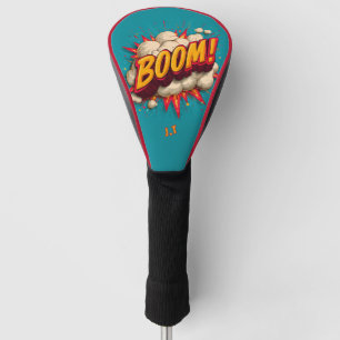 Fun Explosive "BOOM!" Retro Comic Graphic Bold  Golf Head Cover